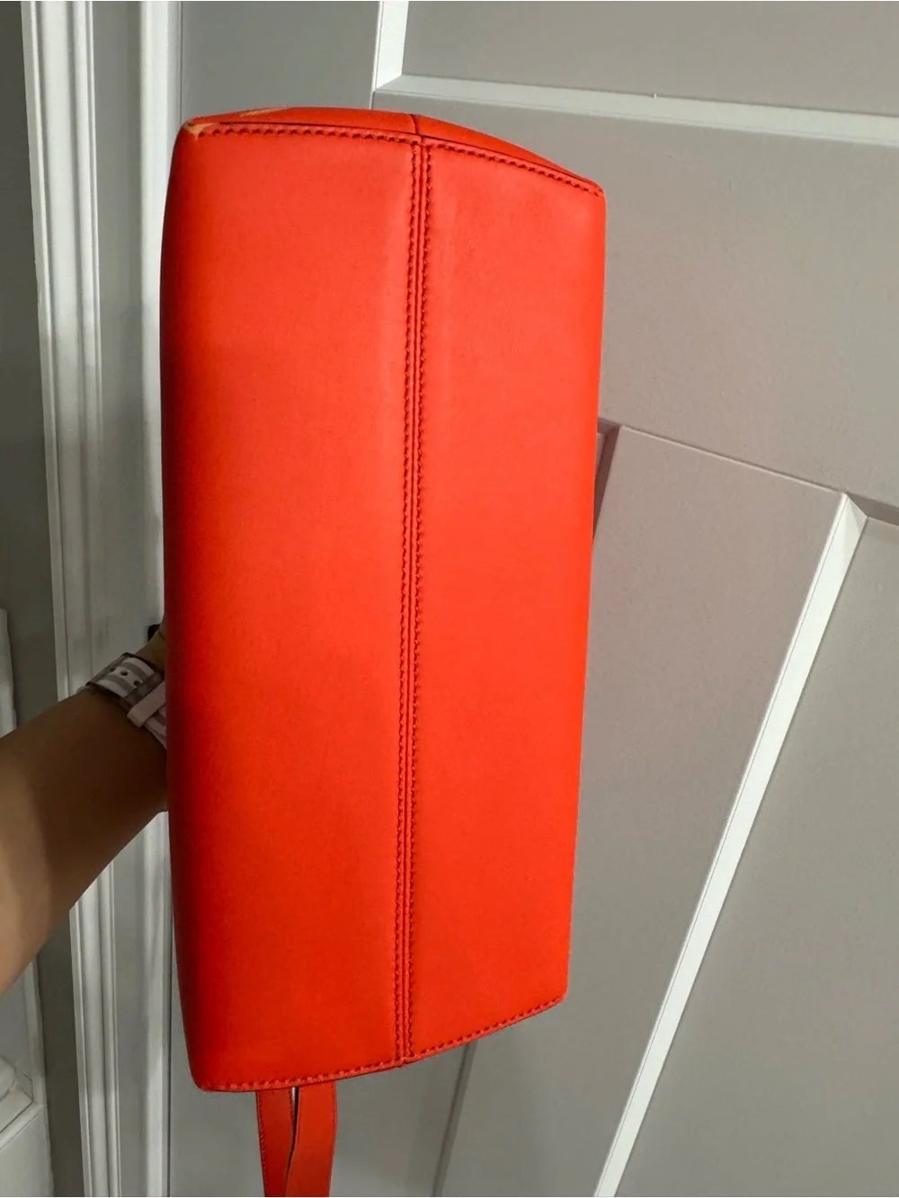 Fendi Bright Red Leather Satchel with Top Handle